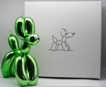 Groene ballon hond
