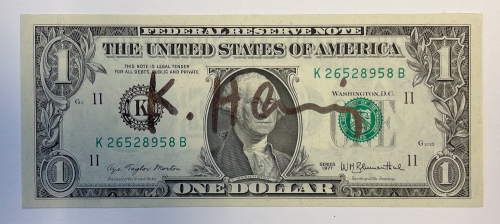 Keith Haring (after) - Billet d'un dollar