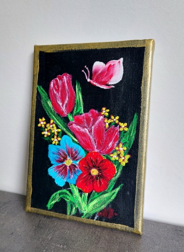 Norma Jacob  - Item N 9 - Schilderwerk met bloemen