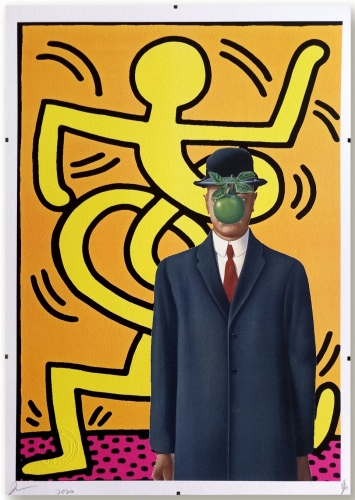 DEATH NYC  - Magritte X Haring - Screenprint AP