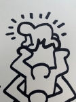 Keith Haring (after) - Mannetjes met radiant baby