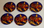 Guillaume Corneille - ) Set of six ceramic Corneille Coasters