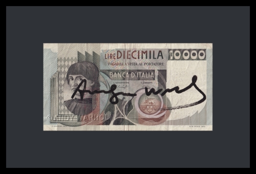 (After) Andy Warhol - Billet de 10.000 lires sign