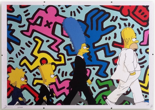 DEATH NYC  - Simpsons X Haring - Screenprint AP