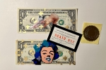 Death NYC - origineel werk - 2 dollarbiljetten
