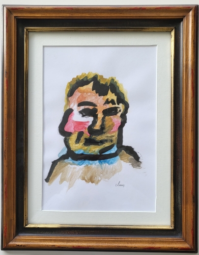 Hugo Claus - Originele aquarel