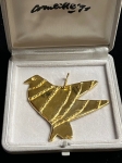 Guillaume Corneille - Bird pendant. Signed artist's jewel, in vermeil