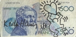 Keith Haring  - Originele tekening voor 500 BEF