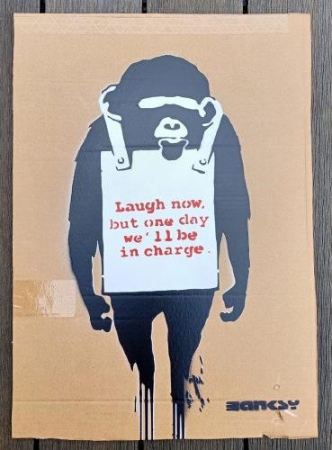 Banksy (attributed)  - Dismaland Souvenir 'Laugh Now' Karton - LE 10/25 w/SeeTicket - Letter (#0489)