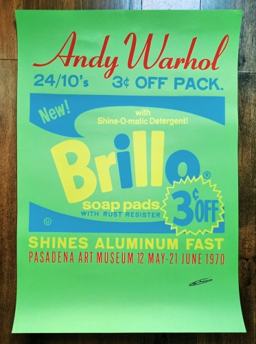 Andy Warhol - Andy Warhol - Silkscreen Poster - Brillo Soap Pads - Stamped Signature (#0344)