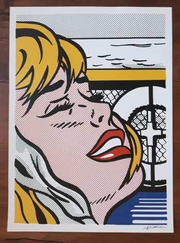 Roy Lichtenstein - Roy Lichtenstein 'Shipboard Girl' Affiche 1982 - Signe (#0288)