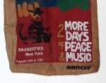 Banksy (attributed)  -  Radio Rat  Original Woodstock 1994 Saugerties NY 13 et 14 aot Sac de nourriture en toile de jute musicale (#0236)