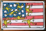 Keith Haring  - Keith Haring (Attributed) 5 Canvas Posters 1988 (#0326)