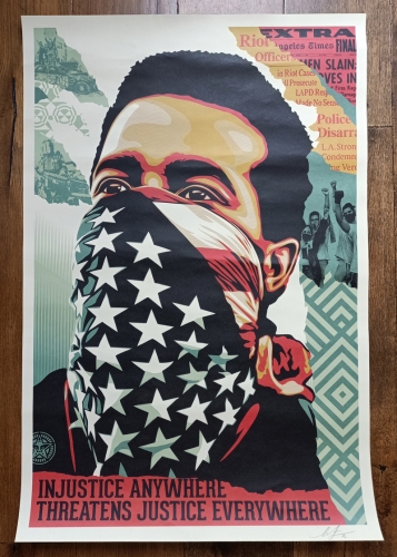 Shepard Fairey - Shepard Fairey Obey 'American Rage' Giant Huge Signed Poster w/COA (#0335)