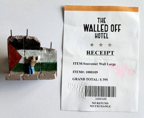 Banksy (attributed)  - Banksy (Attributed) 'Palestina Flag' Wall Section Sculpture w/Receipt (#0539)