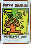 Keith Haring Signed (Attributed) "Hans Mayer Galerie 1988 Poster" (#0722)