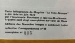 Rene Magritte - La Folie Almayer