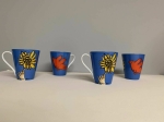 Guillaume Corneille - 4 Mugs - The Sunflower and the Bird - Auvers-sur-Oise - Homage to Vincent Van-Gogh