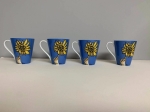Guillaume Corneille - 4 Mugs - The Sunflower and the Bird - Auvers-sur-Oise - Homage to Vincent Van-Gogh