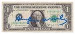 (After) Andy Warhol - 1 dollar signed with blue