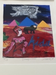 Guillaume Corneille - Srigraphie signe, Hommage  Verdi, Ada, 1990, encadr!