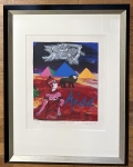 Guillaume Corneille - Sreenprint signed, Tribute to Verdi, Aida, 1990, framed!