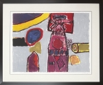 Lithographie signe : Totem, 1996, encadre!