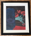 Guillaume Corneille - Lithographie signe, Margherita  la rose, 1980, encadr!