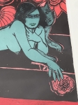 Guillaume Corneille - Lithography signed, Margherita with rose, 1980, framed!