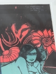 Guillaume Corneille - Litho gesigneerd, Margherita  la rose, 1980, ingelijst!