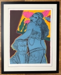 Guillaume Corneille - Lithographie signe : Hommage  Verdi, 1990, encadre!