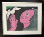 Guillaume Corneille - Signed lithograph: Incantation, 1999, enframed!