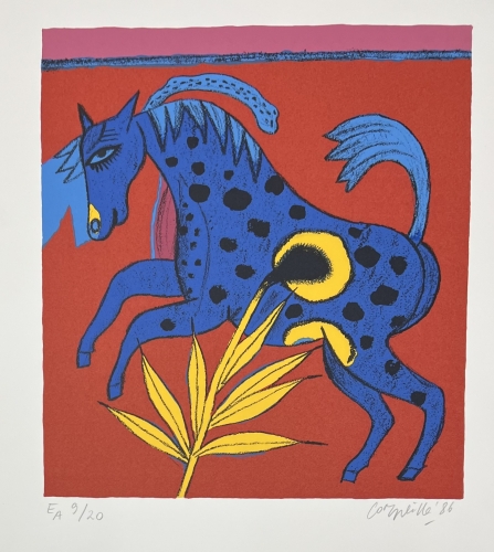 Guillaume Corneille - Het blauwe paard, 1986