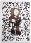 Kaws X Haring  zeefdruk met lijst