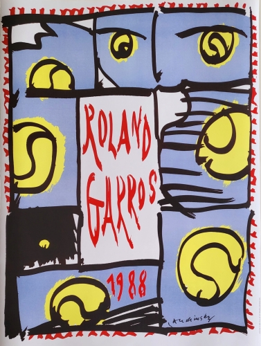 Robert Indiana - Alechinsky - Originele Affiche - Roland Garros - XXL