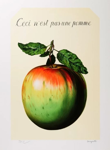 Rene Magritte - Ceci n'est pas une pomme +