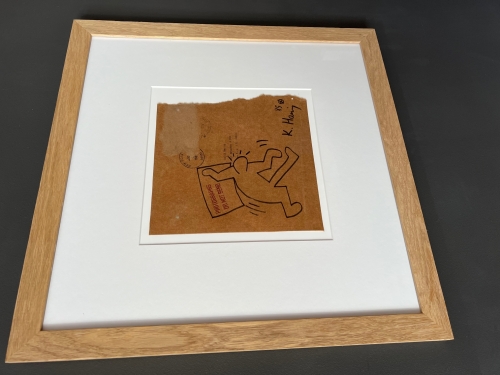 Keith Haring (after) - Tekening op enveloppe