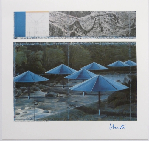 Christo Javacheff - Blue Umbrellas Japan