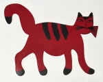 Guillaume Corneille - Metal sculpture The Red Cat