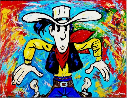 Jovan  Srijemac - Lucky Luke in color storm