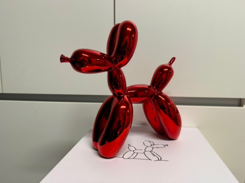 Jeff  Koons (after) - Balloon Dog (Rood)