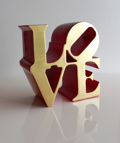 Robert Indiana (after) - Love (Red and Gold)