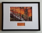 Christo & Jeanne-Claude  The Gates  signed artcard with fabric