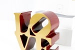 Robert Indiana (after) - Love (Gold and red)