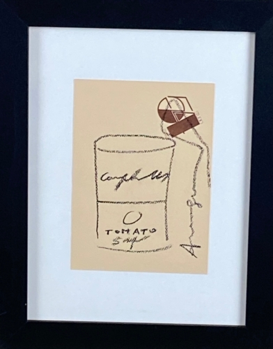 Andy Warhol - Original drawing by invitation Studio 54
