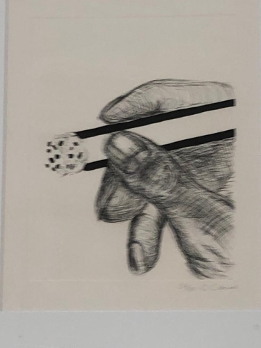Roger Raveel - Hand en sigaret.