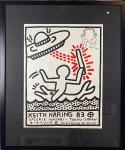 Keith Haring  - Gallery Watari Tokoyo - With Drawing & Signature