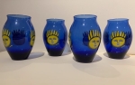 4 Vases Oiseau Soleil
