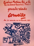 Affiche Lithographique Corneille Gouaches rcentes 1964