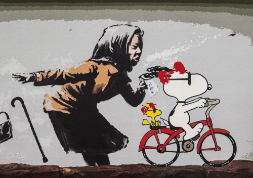 DEATH NYC  - MORT NYC - Banksy - Achoo! & Snoopy